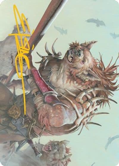Gnoll Art Card Gold Stamped Signature Art Series: Adventures in the Forgotten Realms Magic card