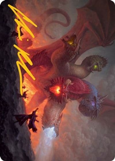 Tiamat Art Card Gold Stamped Signature Art Series: Adventures in the Forgotten Realms Magic card