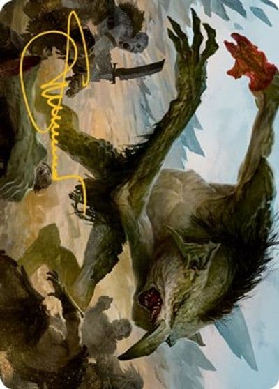 Troll Art Card Gold Stamped Signature Art Series: Adventures in the Forgotten Realms Magic card
