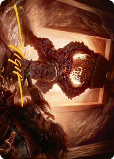 Xorn Art Card Gold Stamped Signature Art Series: Adventures in the Forgotten Realms Magic card
