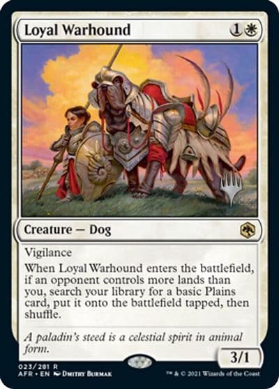 Loyal Warhound Promo Pack: Adventures in the Forgotten Realms Magic card