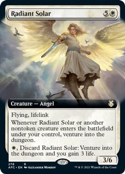 Radiant Solar Extended Art Commander: Adventures in the Forgotten Realms Magic card