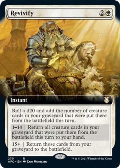 Revivify Extended Art Commander: Adventures in the Forgotten Realms Magic card