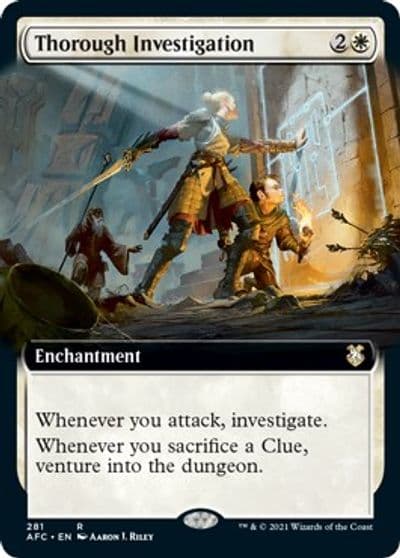 Thorough Investigation Extended Art Commander: Adventures in the Forgotten Realms Magic card
