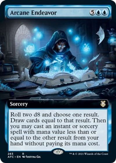 Arcane Endeavor Extended Art Commander: Adventures in the Forgotten Realms Magic card