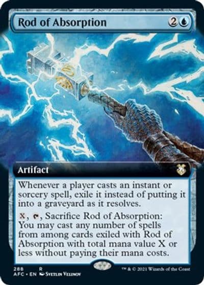 Rod of Absorption Extended Art Commander: Adventures in the Forgotten Realms Magic card