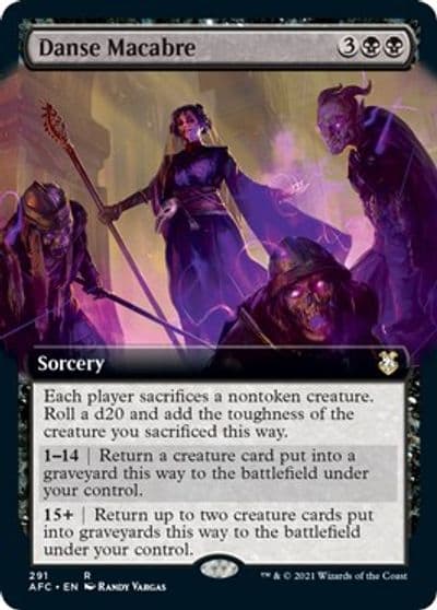 Danse Macabre Extended Art Commander: Adventures in the Forgotten Realms Magic card