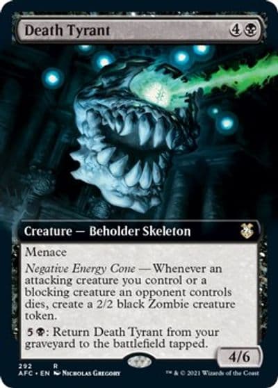 Death Tyrant Extended Art Commander: Adventures in the Forgotten Realms Magic card