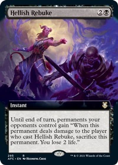 Hellish Rebuke Extended Art Commander: Adventures in the Forgotten Realms Magic card