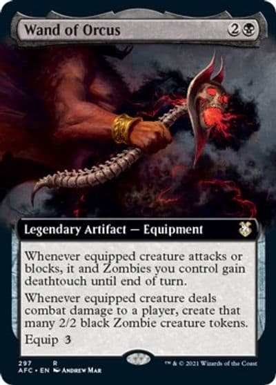 Wand of Orcus Extended Art Commander: Adventures in the Forgotten Realms Magic card