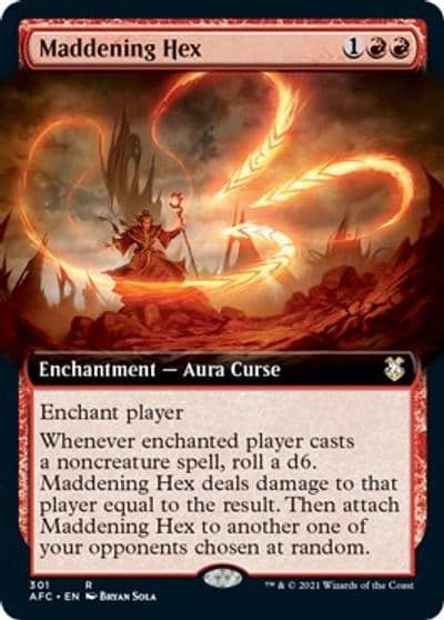 Maddening Hex Extended Art Commander: Adventures in the Forgotten Realms Magic card