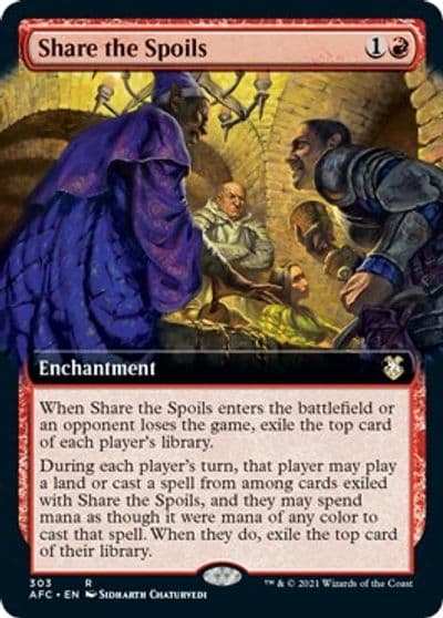 Share the Spoils Extended Art Commander: Adventures in the Forgotten Realms Magic card