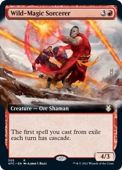 Wild Magic Sorcerer Extended Art Commander: Adventures in the Forgotten Realms Magic card