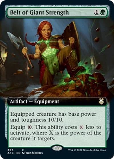 Belt of Giant Strength Extended Art Commander: Adventures in the Forgotten Realms Magic card