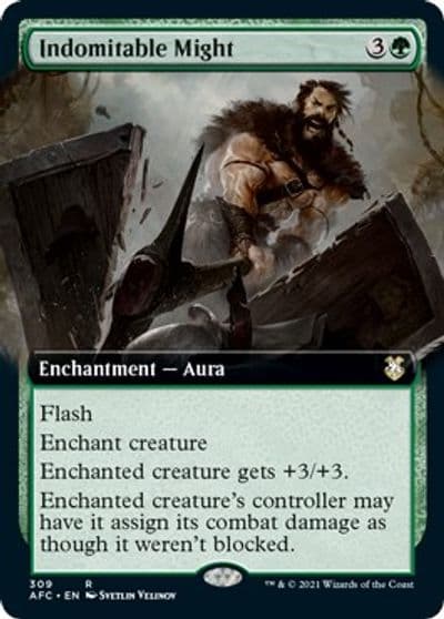 Indomitable Might Extended Art Commander: Adventures in the Forgotten Realms Magic card