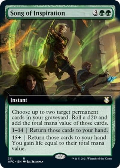 Song of Inspiration Extended Art Commander: Adventures in the Forgotten Realms Magic card