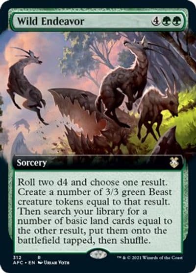 Wild Endeavor Extended Art Commander: Adventures in the Forgotten Realms Magic card