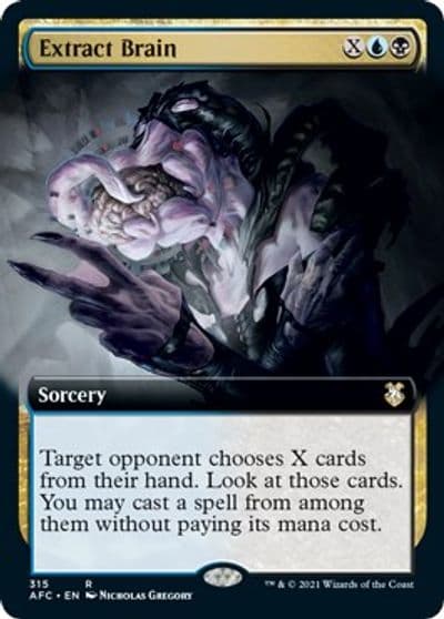 Extract Brain Extended Art Commander: Adventures in the Forgotten Realms Magic card