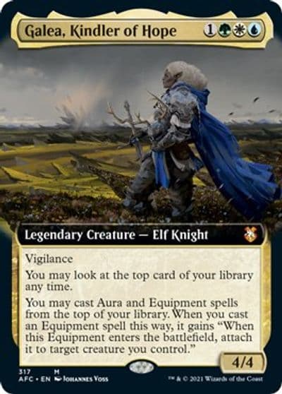Galea Kindler of Hope Extended Art Commander: Adventures in the Forgotten Realms Magic card