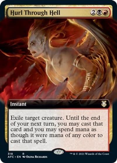 Hurl Through Hell Extended Art Commander: Adventures in the Forgotten Realms Magic card
