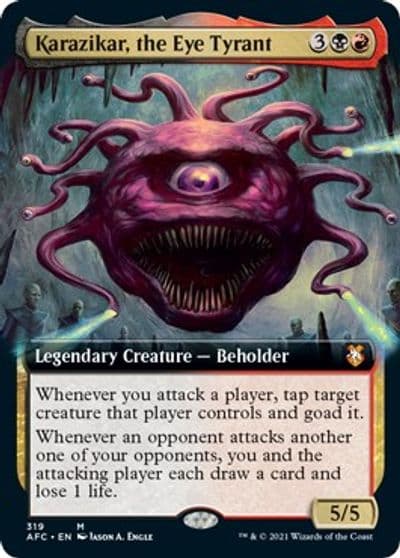 Karazikar the Eye Tyrant Extended Art Commander: Adventures in the Forgotten Realms Magic card