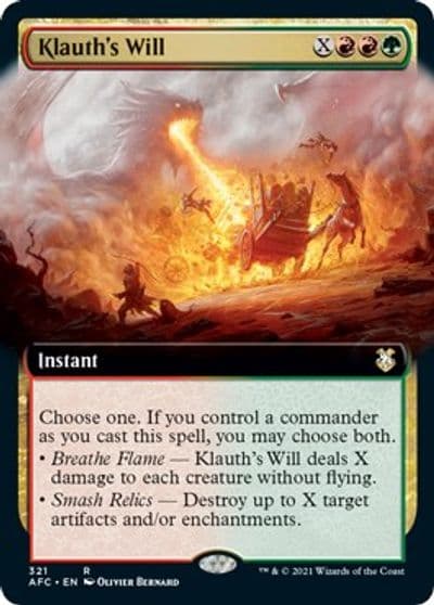 Klauths Will Extended Art Commander: Adventures in the Forgotten Realms Magic card