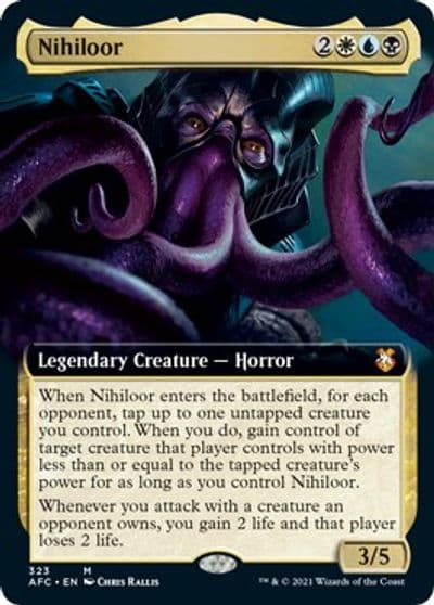 Nihiloor Extended Art Commander: Adventures in the Forgotten Realms Magic card