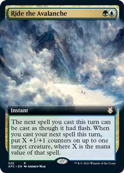 Ride the Avalanche Extended Art Commander: Adventures in the Forgotten Realms Magic card