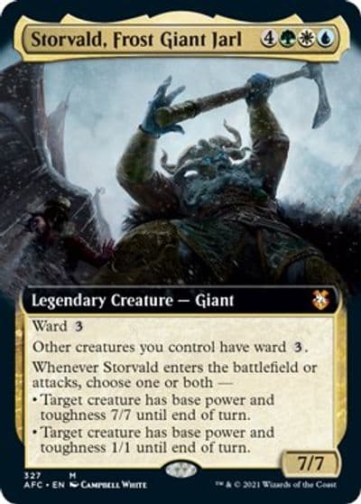 Storvald Frost Giant Jarl Extended Art Commander: Adventures in the Forgotten Realms Magic card