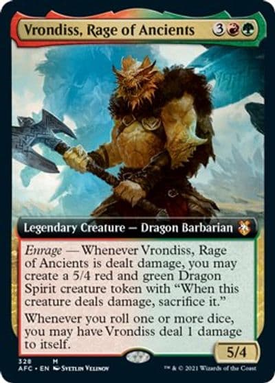 Vrondiss Rage of Ancients Extended Art Commander: Adventures in the Forgotten Realms Magic card