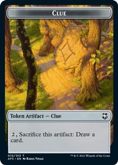 Clue Goblin Double Sided Token Commander: Adventures in the Forgotten Realms Magic card