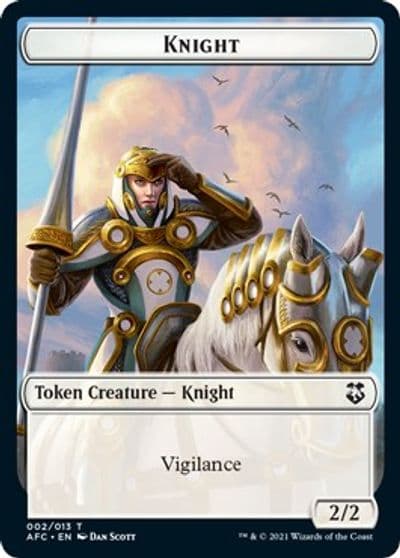 Knight Saproling Double Sided Token Commander: Adventures in the Forgotten Realms Magic card