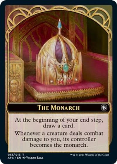 The Monarch Dragon Spirit Double Sided Token Commander: Adventures in the Forgotten Realms Magic card
