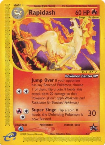 Rapidash [Pokemon Center NY] WoTC Promo Pokemon card