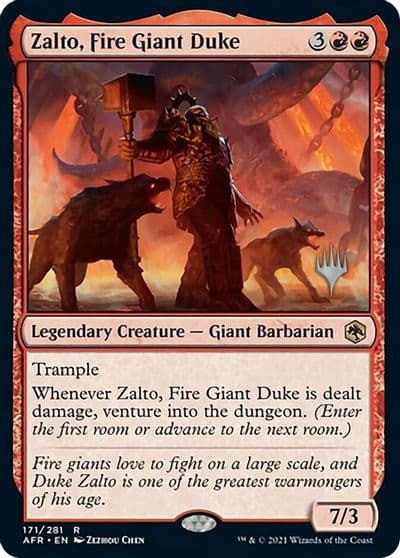 Zalto Fire Giant Duke Promo Pack: Adventures in the Forgotten Realms Magic card
