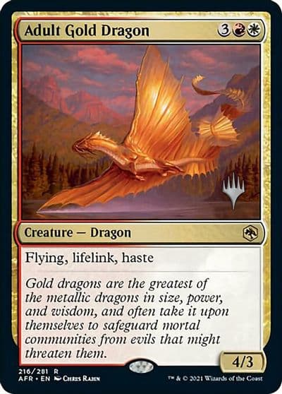 Adult Gold Dragon Promo Pack: Adventures in the Forgotten Realms Magic card