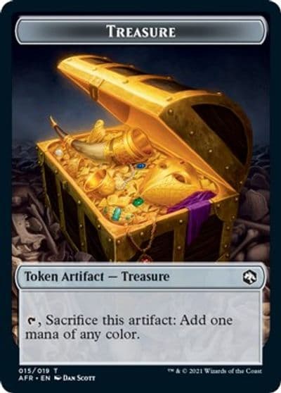 Treasure Vecna Double Sided Token Adventures in the Forgotten Realms Magic card