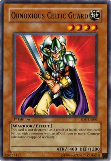 Obnoxious Celtic Guard Structure Deck: Warrior's Triumph Yu-Gi-Oh! card