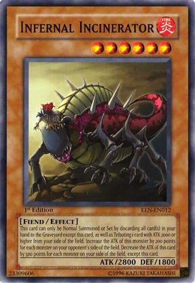 Infernal Incinerator Elemental Energy Yu-Gi-Oh! card