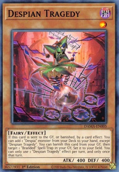Despian Tragedy Dawn of Majesty Yu-Gi-Oh! card