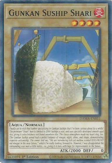 Gunkan Suship Shari Dawn of Majesty Yu-Gi-Oh! card