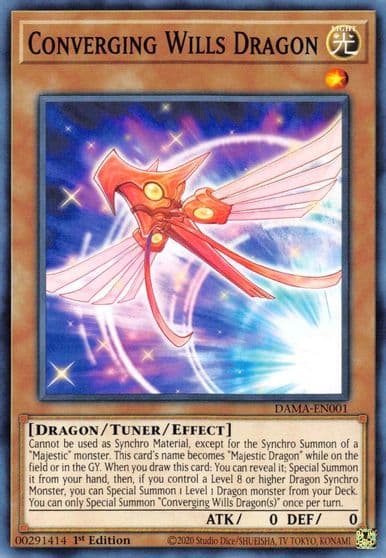 Converging Wills Dragon Dawn of Majesty Yu-Gi-Oh! card