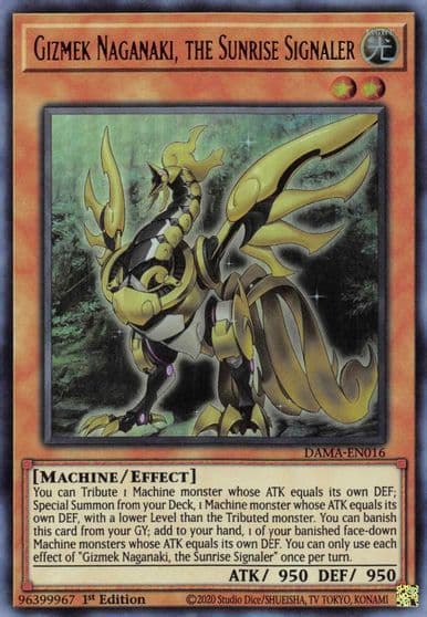 Gizmek Naganaki the Sunrise Signaler Dawn of Majesty Yu-Gi-Oh! card