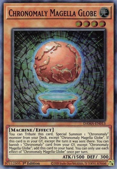 Chronomaly Magella Globe Dawn of Majesty Yu-Gi-Oh! card