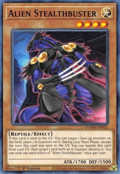 Alien Stealthbuster Dawn of Majesty Yu-Gi-Oh! card