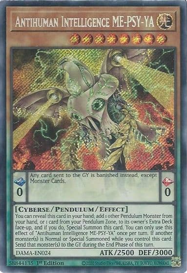 Antihuman Intelligence ME PSY YA Dawn of Majesty Yu-Gi-Oh! card