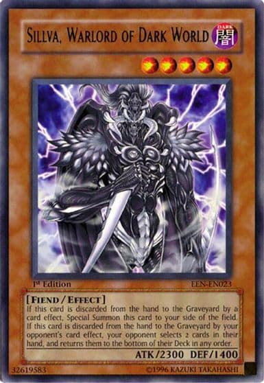 Sillva Warlord of Dark World Elemental Energy Yu-Gi-Oh! card