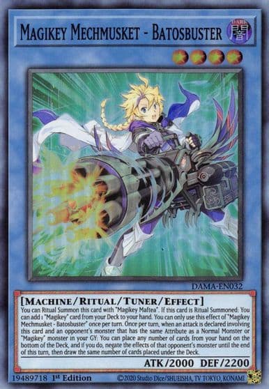 Magikey Mechmusket Batosbuster Dawn of Majesty Yu-Gi-Oh! card