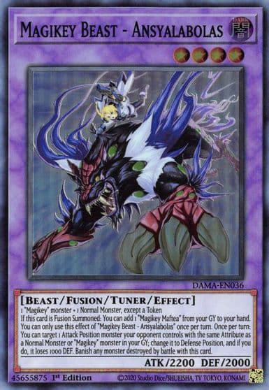 Magikey Beast Ansyalabolas Dawn of Majesty Yu-Gi-Oh! card