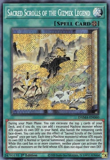 Sacred Scrolls of the Gizmek Legend Dawn of Majesty Yu-Gi-Oh! card